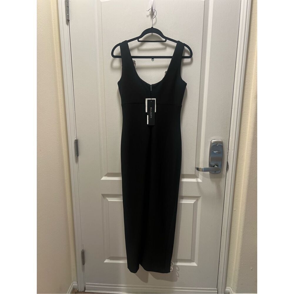 Elliatt Delia Diamante Fitted Bodycon Midi Dress cocktail parties events XXS NWT - Picture 5 of 5